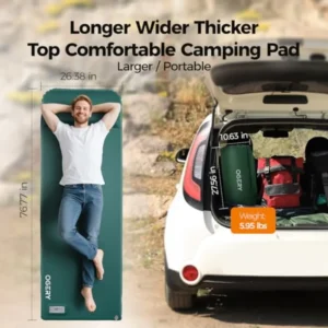 Self Inflating Camping Pad with Electric Pump
